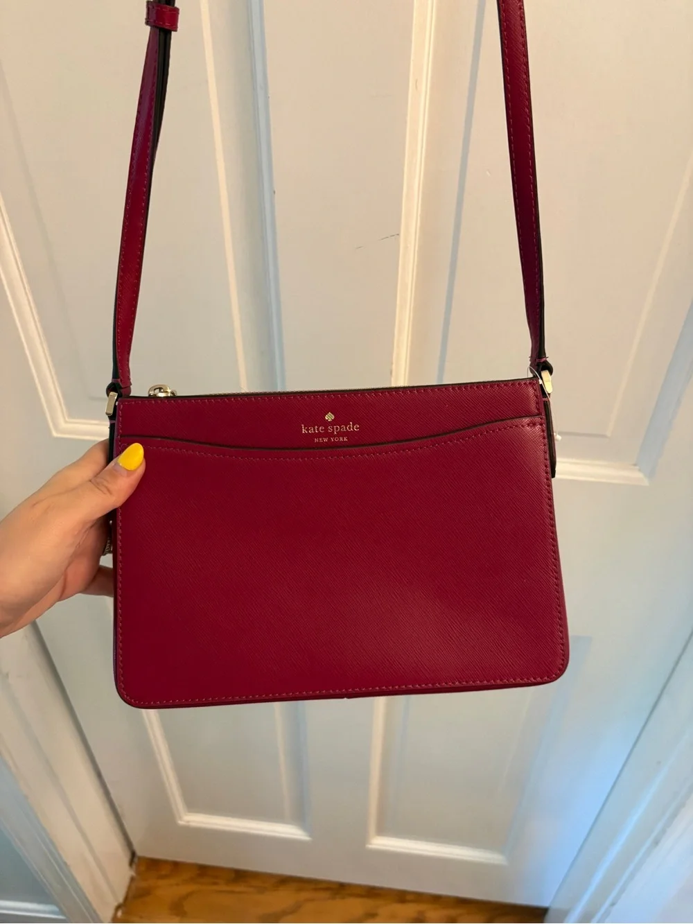 kate spade New York Merlot Saffiano Crossbody Bag